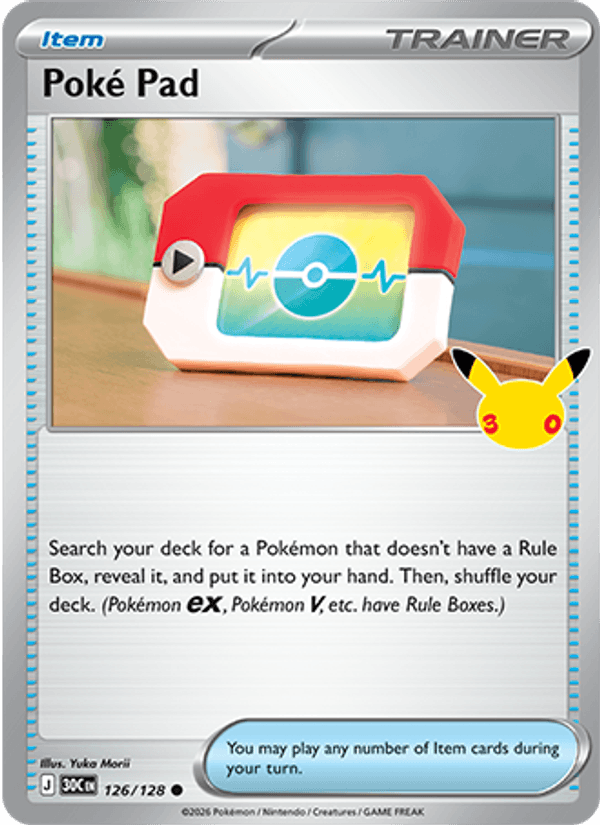 Poké Pad 126 — 30th Celebration (English Pokémon TCG card)
