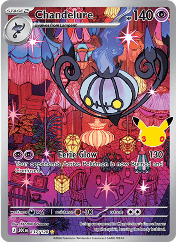 Chandelure 137 — 30th Celebration (English Pokémon TCG card)