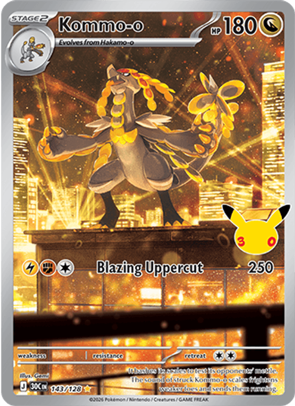 Kommo-o 143 — 30th Celebration (English Pokémon TCG card)