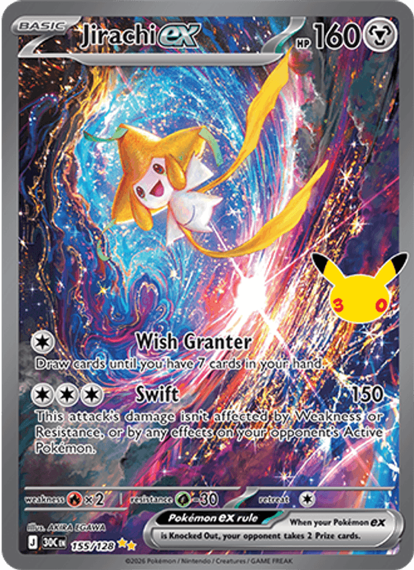 Jirachi ex 155 — 30th Celebration (English Pokémon TCG card)
