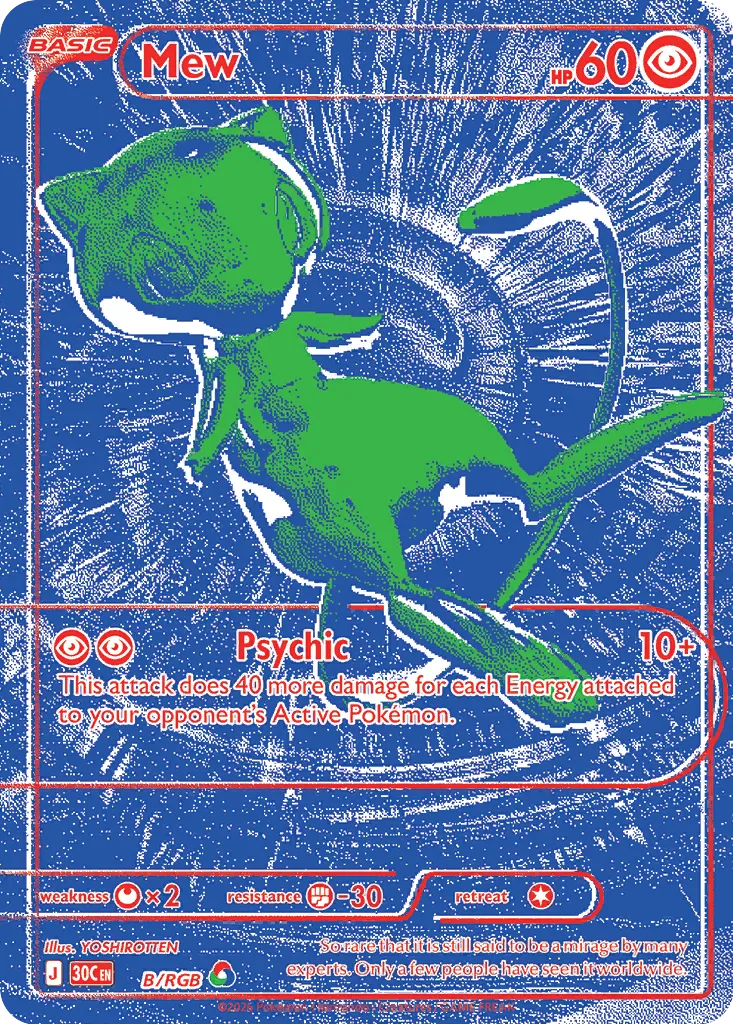 Mew B/RGB — 30th Celebration (English Pokémon TCG card)