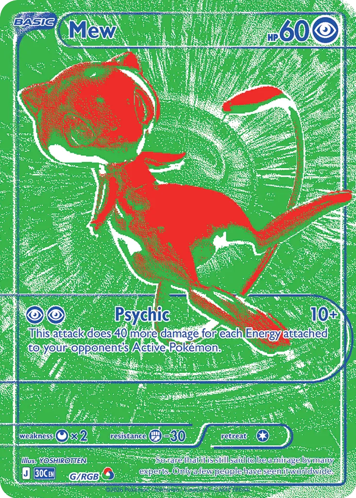 Mew G/RGB — 30th Celebration (English Pokémon TCG card)