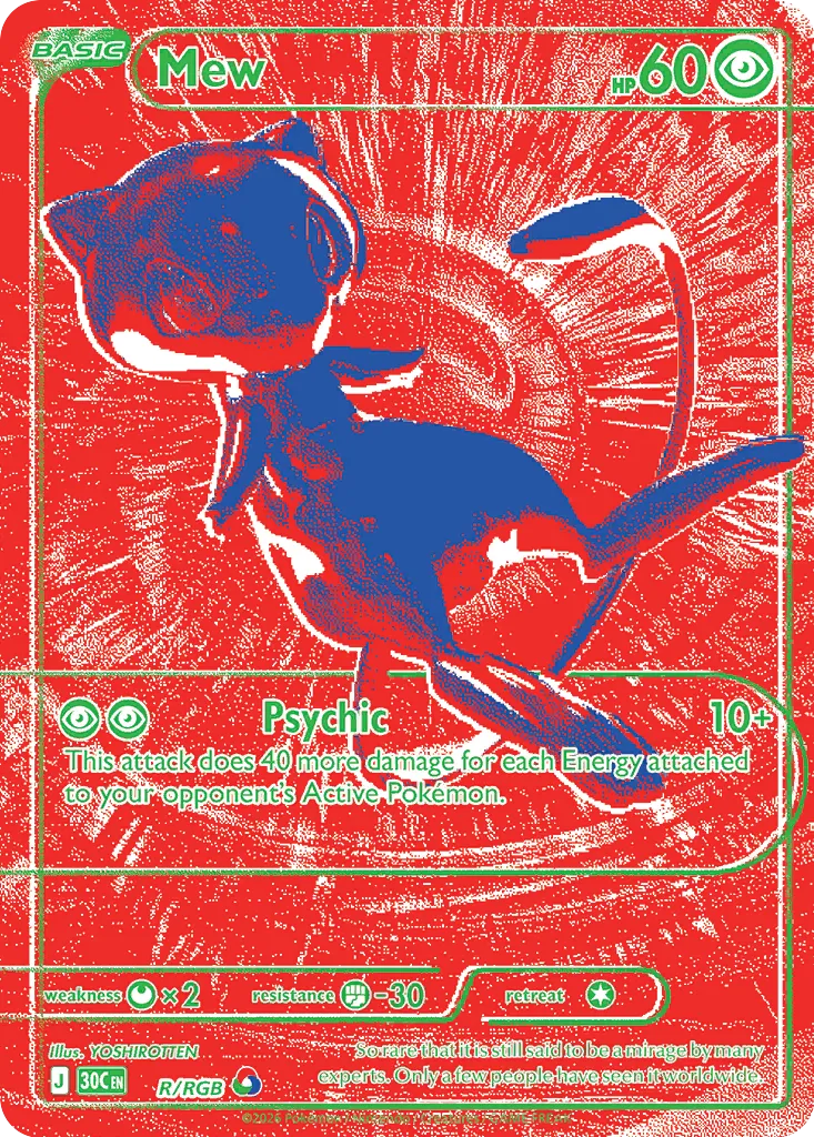 Mew R/RGB — 30th Celebration (English Pokémon TCG card)