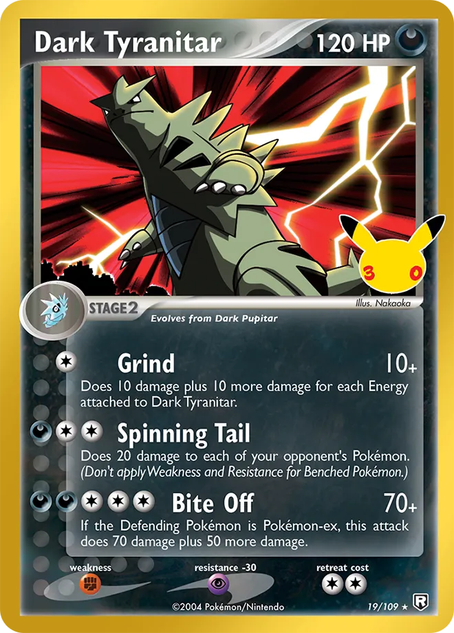 Dark Tyranitar 19 — 30th Celebration (Classic Collection) (English Pokémon TCG card)