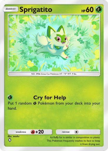 Sprigatito 049/379 — Deluxe Pack ex (English Pokémon TCG card)