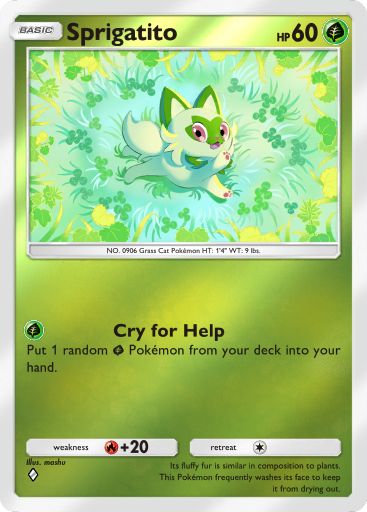 Sprigatito 050/379 — Deluxe Pack ex (English Pokémon TCG card)