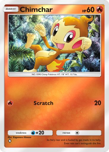 Chimchar 072/379 — Deluxe Pack ex (English Pokémon TCG card)