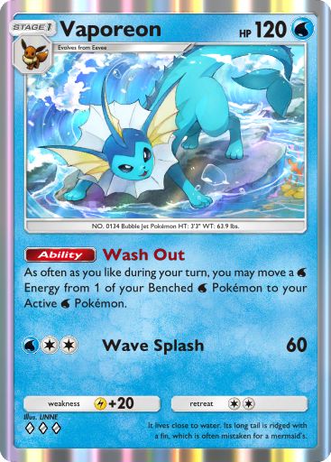 Vaporeon 099/379 — Deluxe Pack ex (English Pokémon TCG card)