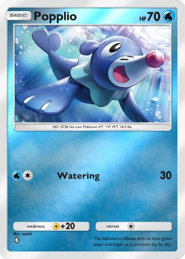 Popplio 117/379 — Deluxe Pack ex (English Pokémon TCG card)