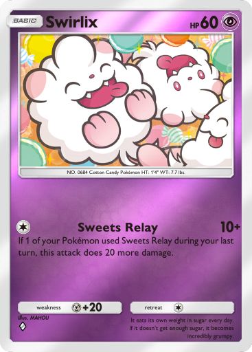 Swirlix 174/379 — Deluxe Pack ex (English Pokémon TCG card)