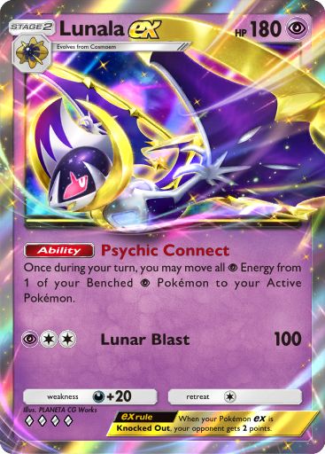 Lunala ex 184/379 — Deluxe Pack ex (English Pokémon TCG card)