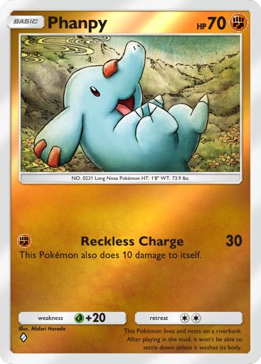 Phanpy 201/379 — Deluxe Pack ex (English Pokémon TCG card)