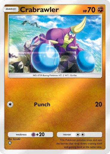Crabrawler 219/379 — Deluxe Pack ex (English Pokémon TCG card)