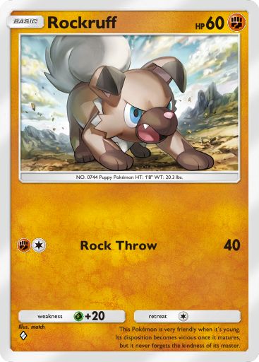 Rockruff 220/379 — Deluxe Pack ex (English Pokémon TCG card)