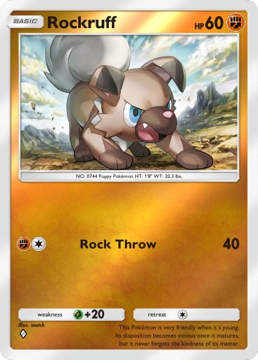 Rockruff 221/379 — Deluxe Pack ex (English Pokémon TCG card)