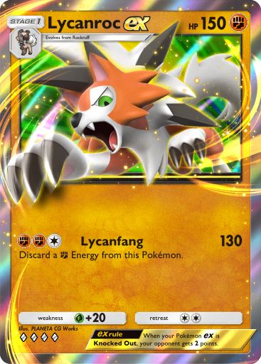 Lycanroc ex 222/379 — Deluxe Pack ex (English Pokémon TCG card)