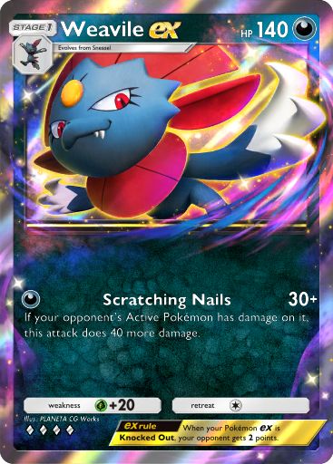 Weavile ex 244/379 — Deluxe Pack ex (English Pokémon TCG card)