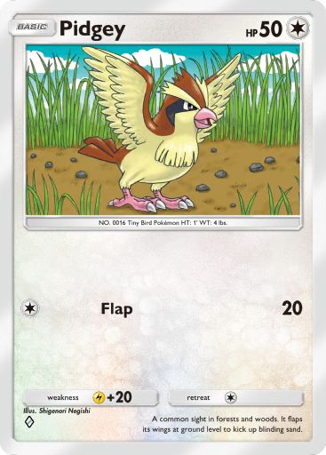 Pidgey 272/379 — Deluxe Pack ex (English Pokémon TCG card)