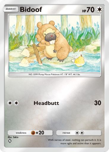 Bidoof 295/379 — Deluxe Pack ex (English Pokémon TCG card)