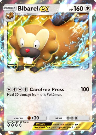Bibarel ex 296/379 — Deluxe Pack ex (English Pokémon TCG card)
