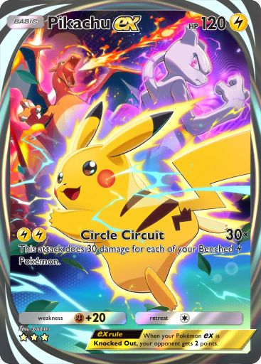 Pikachu ex 376/379 — Deluxe Pack ex (English Pokémon TCG card)