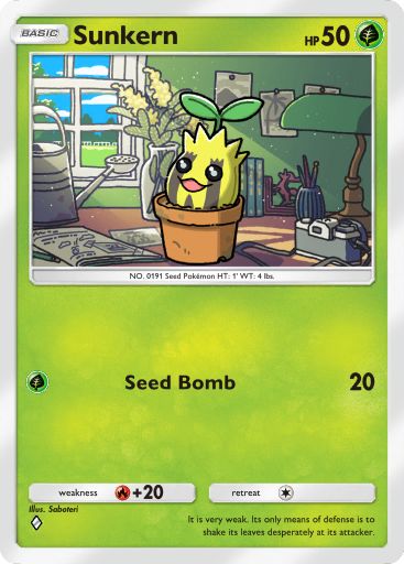 Sunkern 007/103 — Crimson Blaze (English Pokémon TCG card)