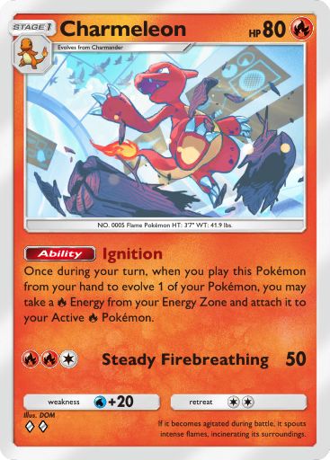 Charmeleon 012/103 — Crimson Blaze (English Pokémon TCG card)