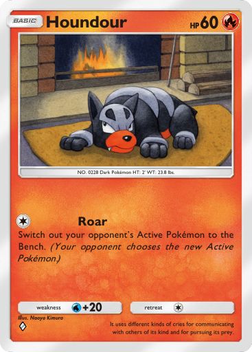 Houndour 015/103 — Crimson Blaze (English Pokémon TCG card)