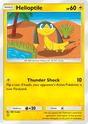 Helioptile 028/103 — Crimson Blaze (English Pokémon TCG card)