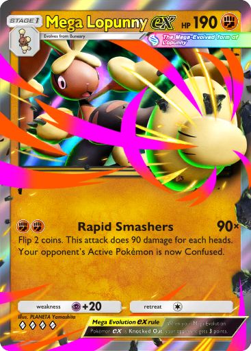Mega Lopunny ex 042/103 — Crimson Blaze (English Pokémon TCG card)