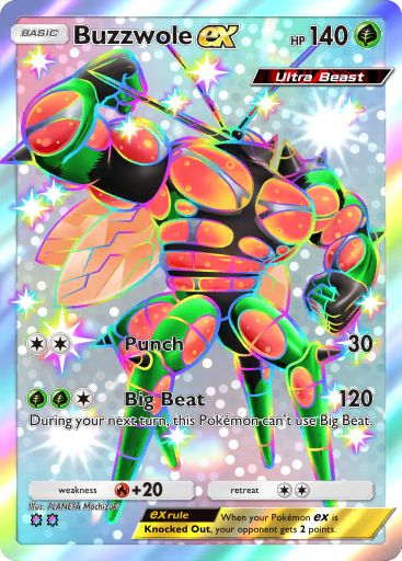 Buzzwole ex 098/103 — Crimson Blaze (English Pokémon TCG card)