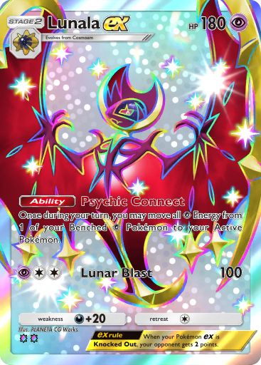 Lunala ex 099/103 — Crimson Blaze (English Pokémon TCG card)