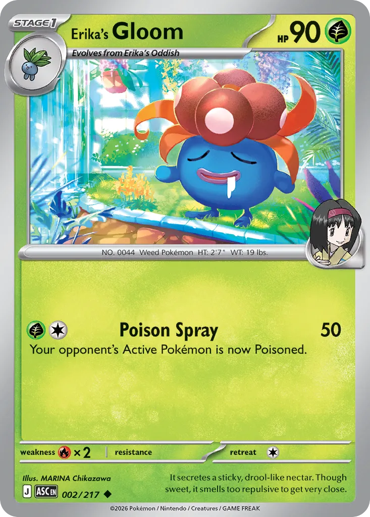 Erika's Gloom 002/217 — Ascended Heroes (English Pokémon TCG card)