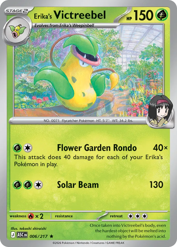Erika's Victreebel 006/217 — Ascended Heroes (English Pokémon TCG card)