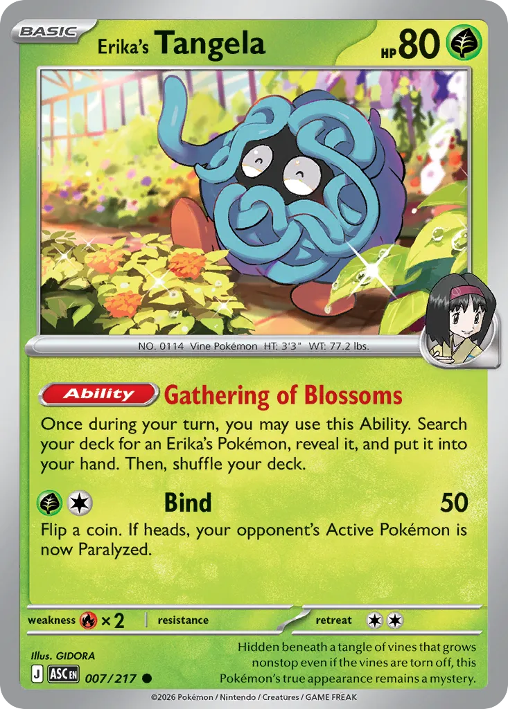 Erika's Tangela 007/217 — Ascended Heroes (English Pokémon TCG card)
