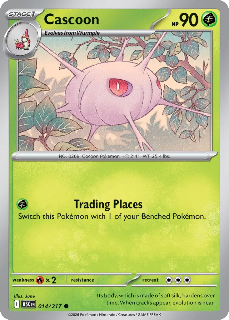 Cascoon 014/217 — Ascended Heroes (English Pokémon TCG card)
