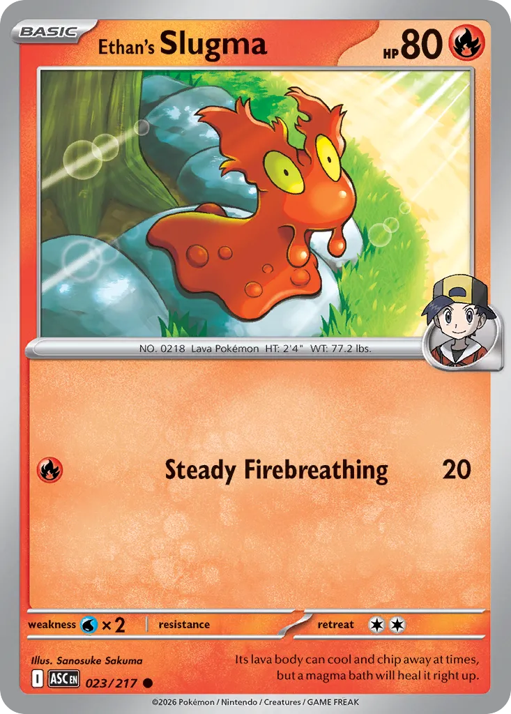 Ethan's Slugma 023/217 — Ascended Heroes (English Pokémon TCG card)