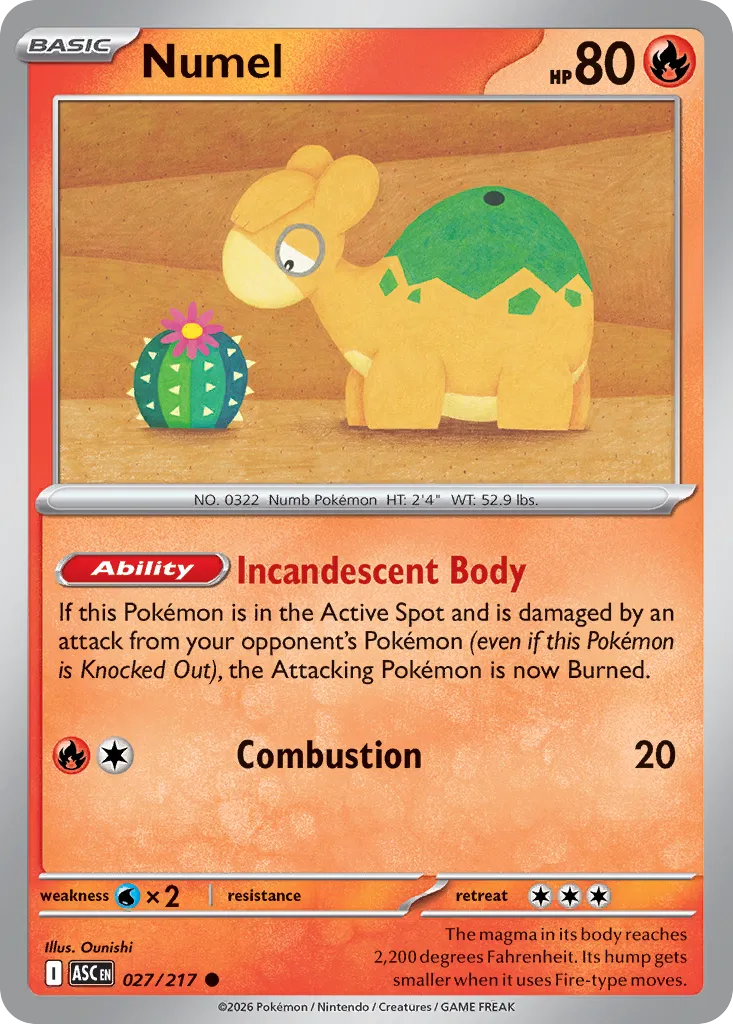Numel 027/217 — Ascended Heroes (English Pokémon TCG card)