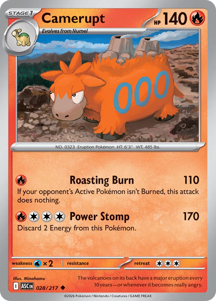 Camerupt 028/217 — Ascended Heroes (English Pokémon TCG card)