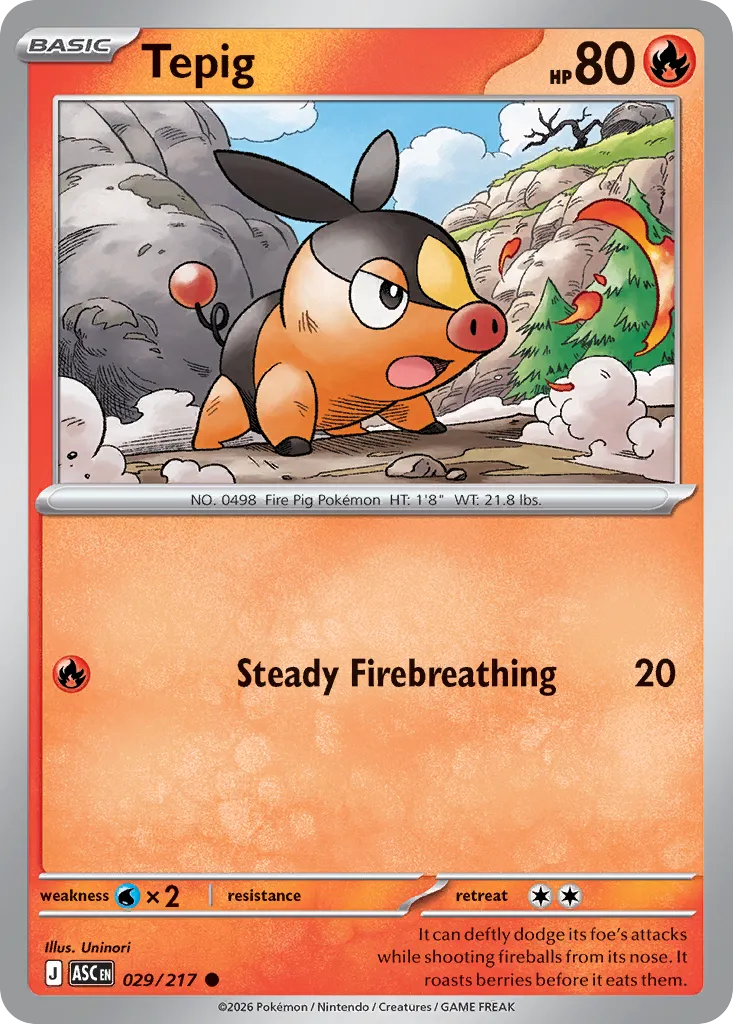 Tepig 029/217 — Ascended Heroes (English Pokémon TCG card)