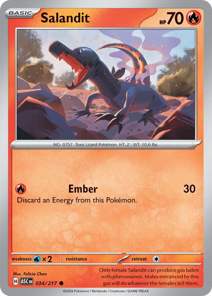 Salandit 034/217 — Ascended Heroes (English Pokémon TCG card)
