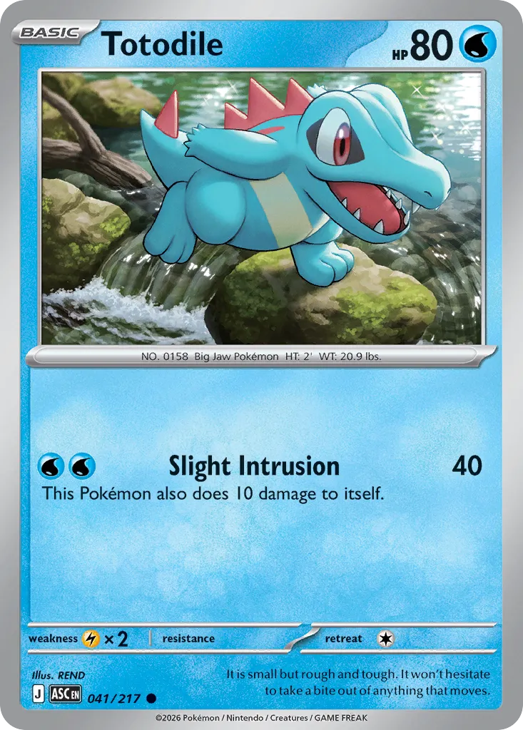 Totodile 041/217 — Ascended Heroes (English Pokémon TCG card)