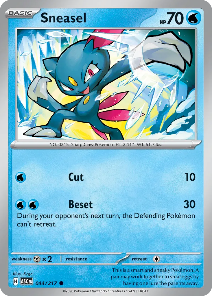 Sneasel 044/217 — Ascended Heroes (English Pokémon TCG card)