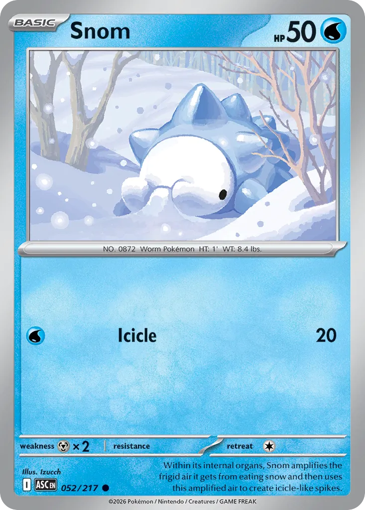 Snom 052/217 — Ascended Heroes (English Pokémon TCG card)