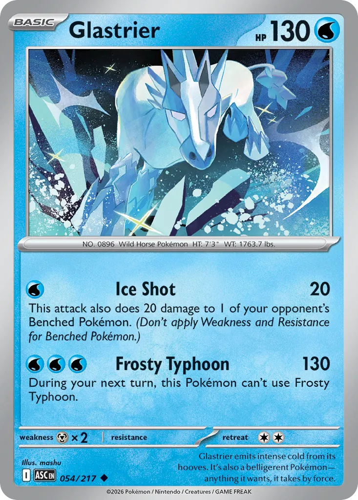 Glastrier 054/217 — Ascended Heroes (English Pokémon TCG card)