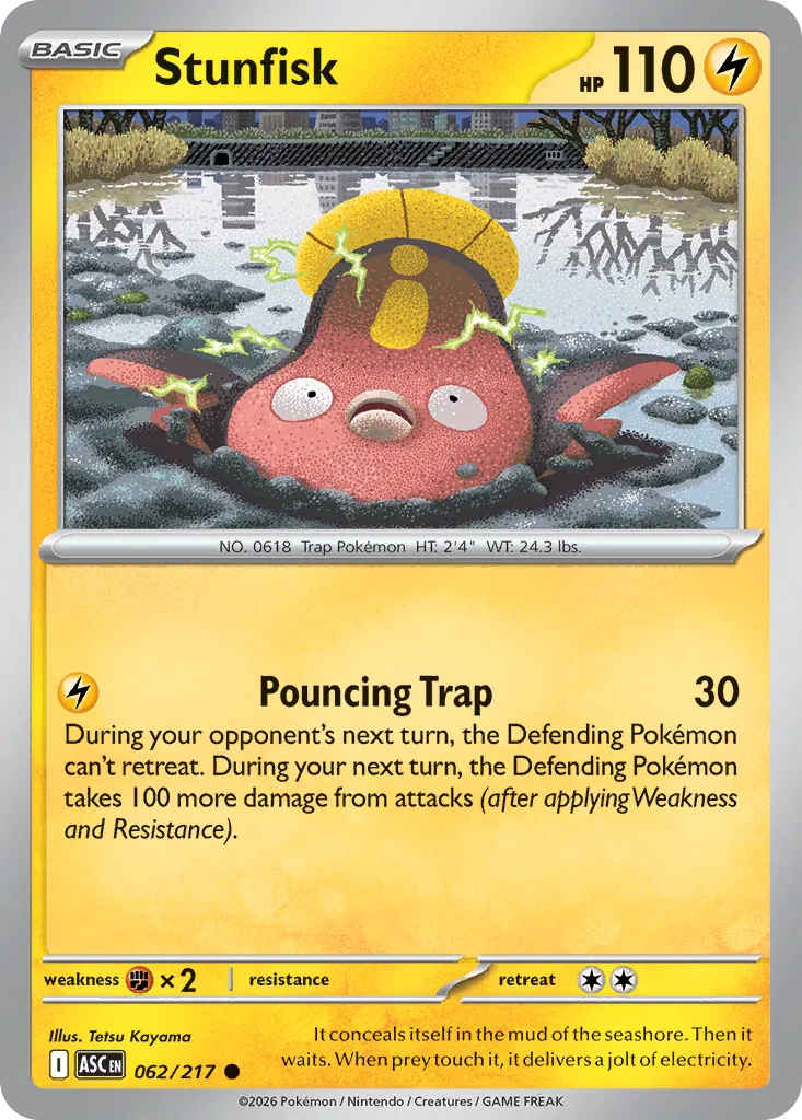 Stunfisk 062/217 — Ascended Heroes (English Pokémon TCG card)