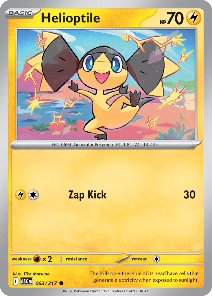 Helioptile 063/217 — Ascended Heroes (English Pokémon TCG card)