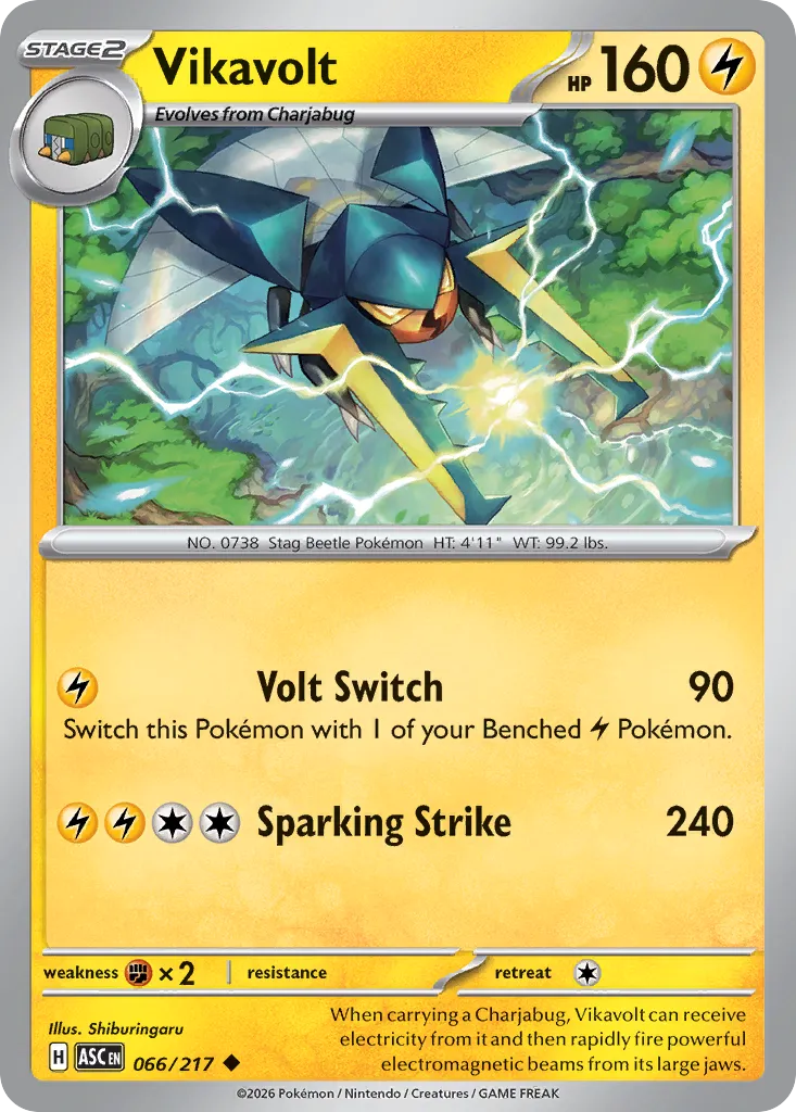 Vikavolt 066/217 — Ascended Heroes (English Pokémon TCG card)