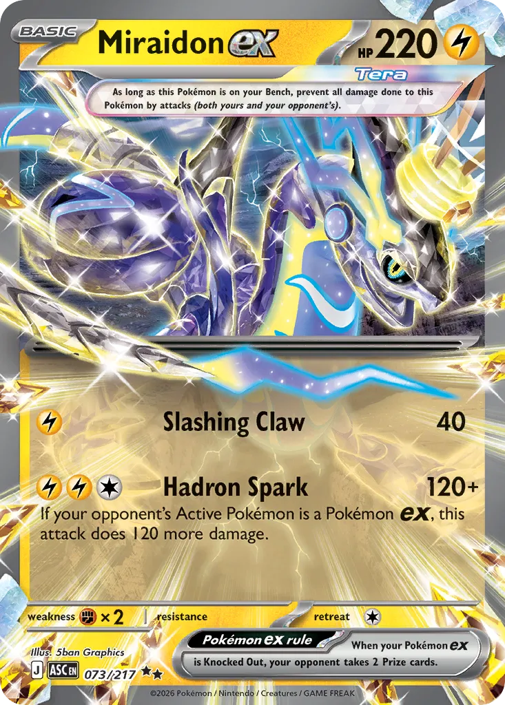 Miraidon ex 073/217 — Ascended Heroes (English Pokémon TCG card)