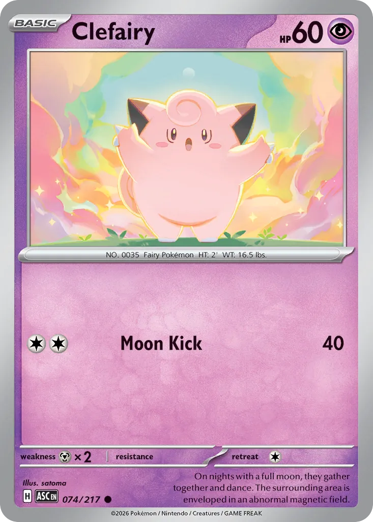 Clefairy 074/217 — Ascended Heroes (English Pokémon TCG card)
